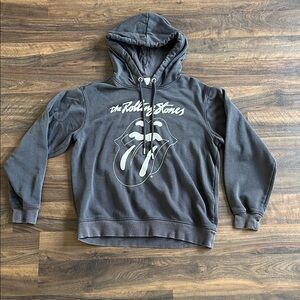 Gray Rolling Stones hoodie